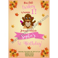 Turkey Birthday Invitation,(001)